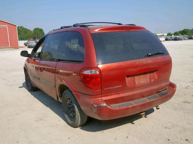 1D4GP25R77B122174 - 2007 DODGE CARAVAN SE RED photo 3