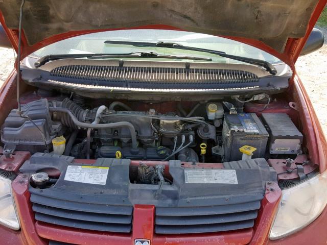 1D4GP25R77B122174 - 2007 DODGE CARAVAN SE RED photo 7