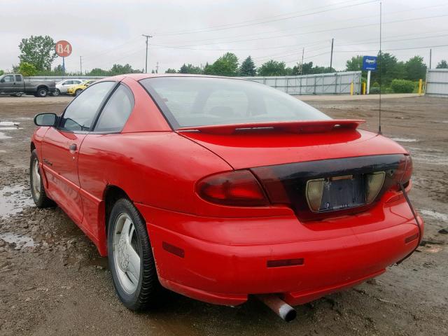 1G2JD12T4X7513697 - 1999 PONTIAC SUNFIRE GT RED photo 3