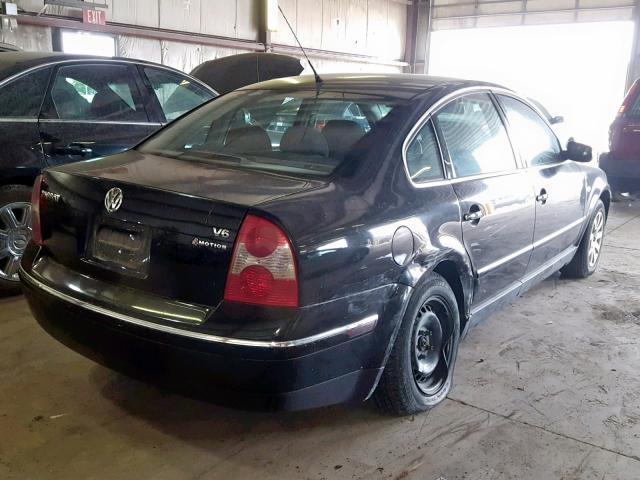 WVWSH63B71E119380 - 2001 VOLKSWAGEN PASSAT GLS BLACK photo 4