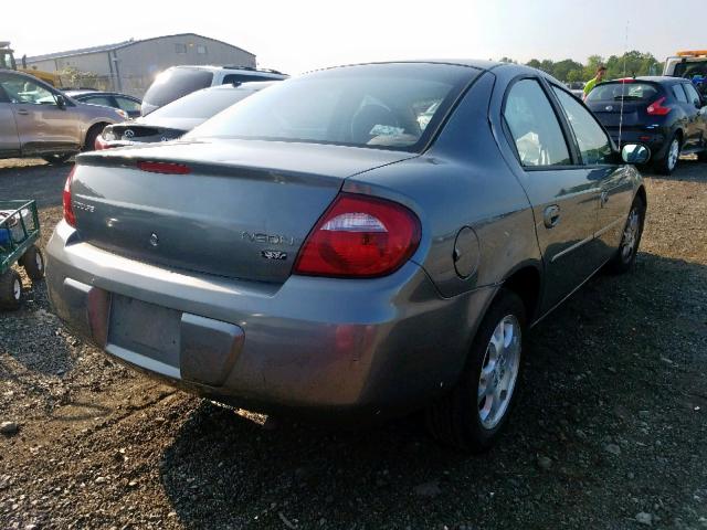 1B3ES56C45D250406 - 2005 DODGE NEON SXT GRAY photo 4