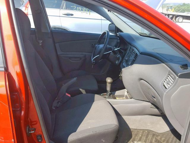 KNADE123266085412 - 2006 KIA RIO RED photo 5