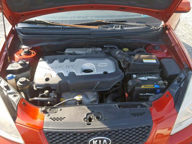 KNADE123266085412 - 2006 KIA RIO RED photo 7