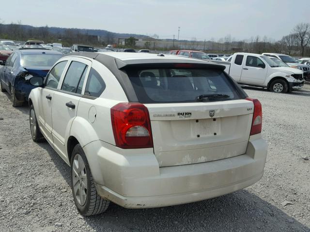 1B3HB48B57D260117 - 2007 DODGE CALIBER SX WHITE photo 3