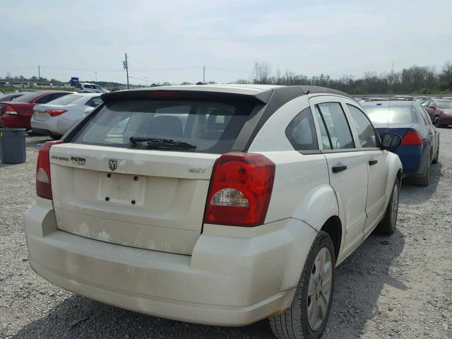 1B3HB48B57D260117 - 2007 DODGE CALIBER SX WHITE photo 4