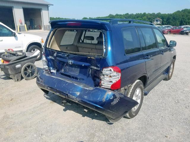 JTEHF21A220053527 - 2002 TOYOTA HIGHLANDER BLUE photo 9