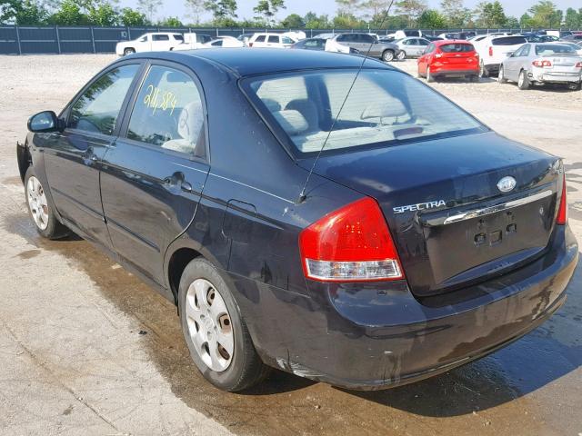 KNAFE221395656316 - 2009 KIA SPECTRA EX BLACK photo 3