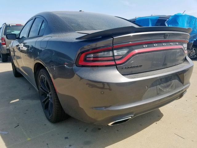 2C3CDXBG2JH206801 - 2018 DODGE CHARGER SX GRAY photo 3