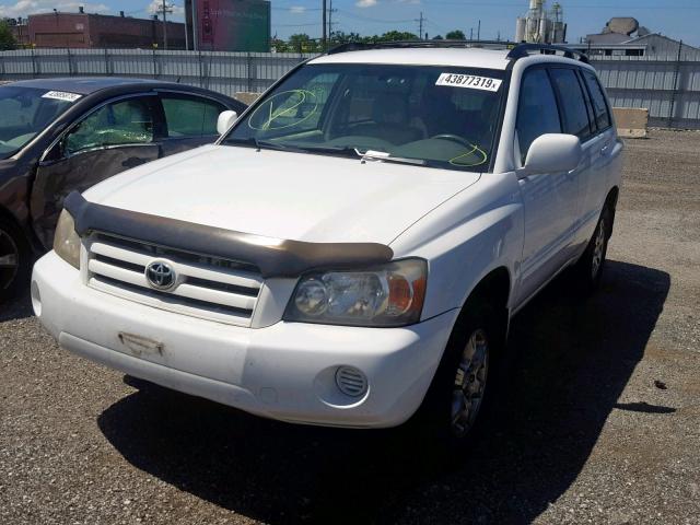 JTEEP21A840034564 - 2004 TOYOTA HIGHLANDER WHITE photo 2