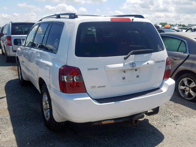 JTEEP21A840034564 - 2004 TOYOTA HIGHLANDER WHITE photo 3