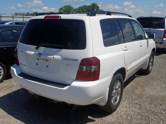 JTEEP21A840034564 - 2004 TOYOTA HIGHLANDER WHITE photo 4