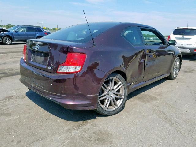 JTKJF5C79B3006138 - 2011 TOYOTA SCION TC მუქწითელი ფოტო 4