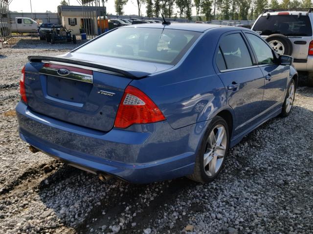 3FAHP0KC8AR392500 - 2010 FORD FUSION SPO BLUE photo 4