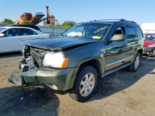 1J8HR58238C245616 - 2008 JEEP GRAND CHER GREEN photo 2