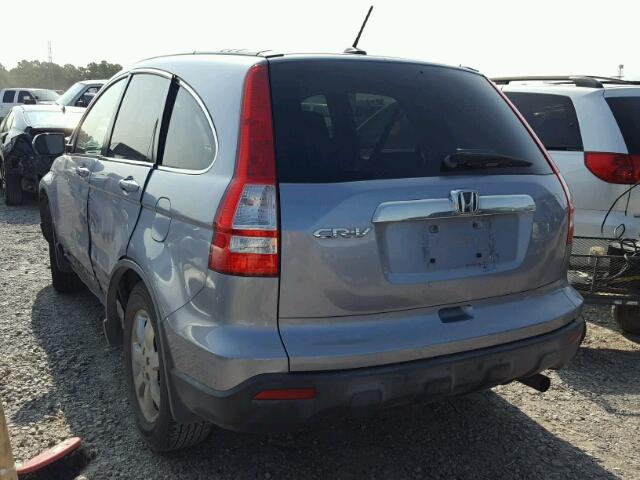 JHLRE38717C007689 - 2007 HONDA CR-V EXL BLUE photo 3