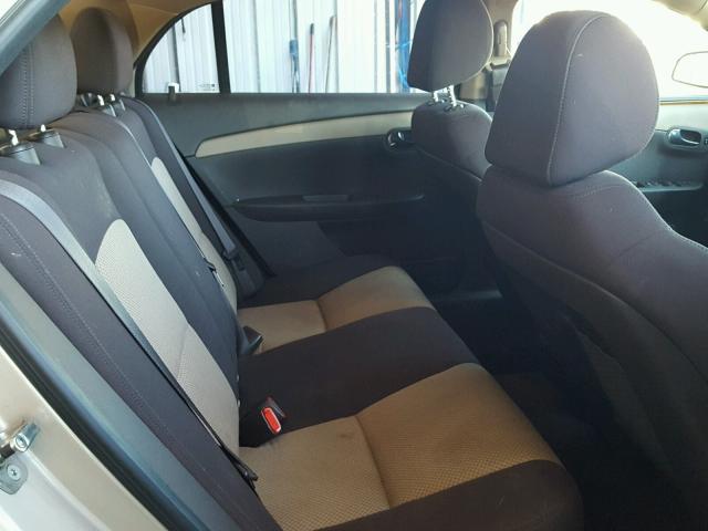 1G1ZC5E10BF286471 - 2011 CHEVROLET MALIBU 1LT TAN photo 6