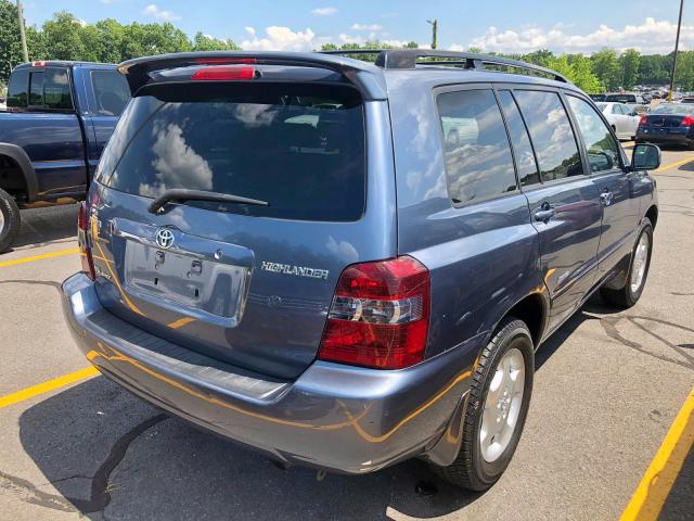 JTEEP21A570219000 - 2007 TOYOTA HIGHLANDER BLUE photo 4