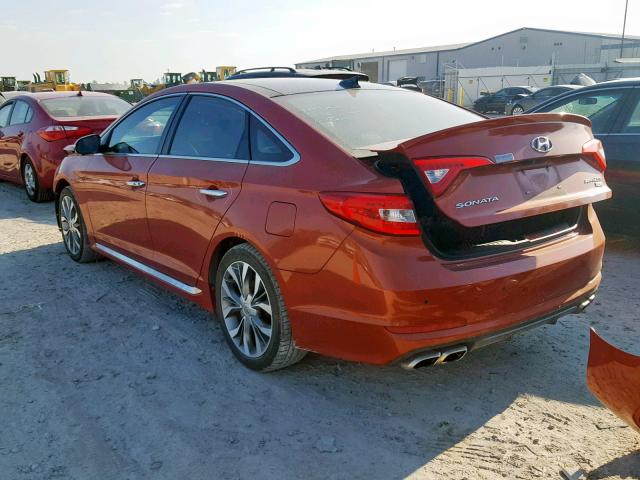 5NPE34AB3FH134078 - 2015 HYUNDAI SONATA SPO ORANGE photo 3