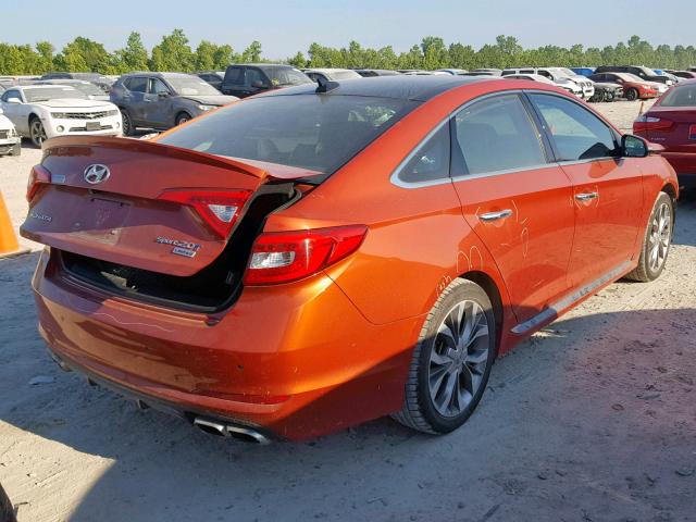 5NPE34AB3FH134078 - 2015 HYUNDAI SONATA SPO ORANGE photo 4