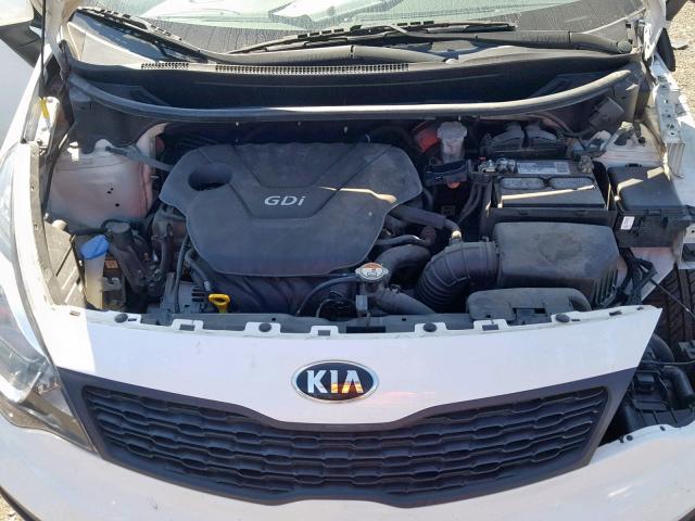 KNADM4A33E6386677 - 2014 KIA RIO LX WHITE photo 7