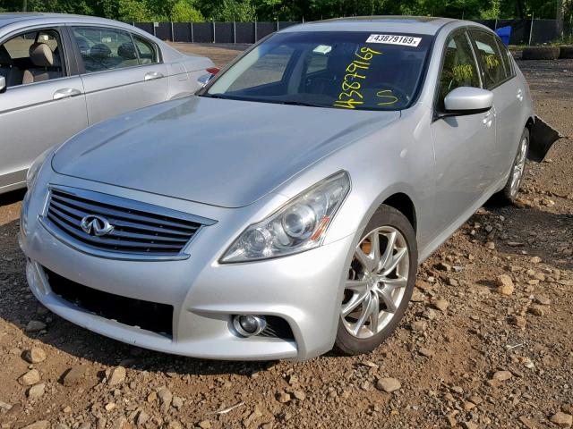 JN1CV6AR2CM683169 - 2012 INFINITI G37 SILVER photo 2