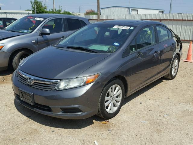 19XFB2F95CE023680 - 2012 HONDA CIVIC EXL GRAY photo 2