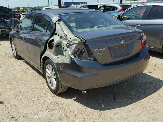 19XFB2F95CE023680 - 2012 HONDA CIVIC EXL GRAY photo 3