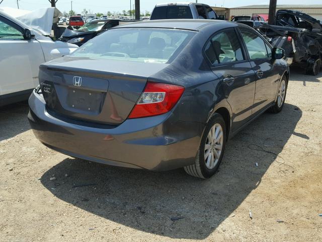 19XFB2F95CE023680 - 2012 HONDA CIVIC EXL GRAY photo 4