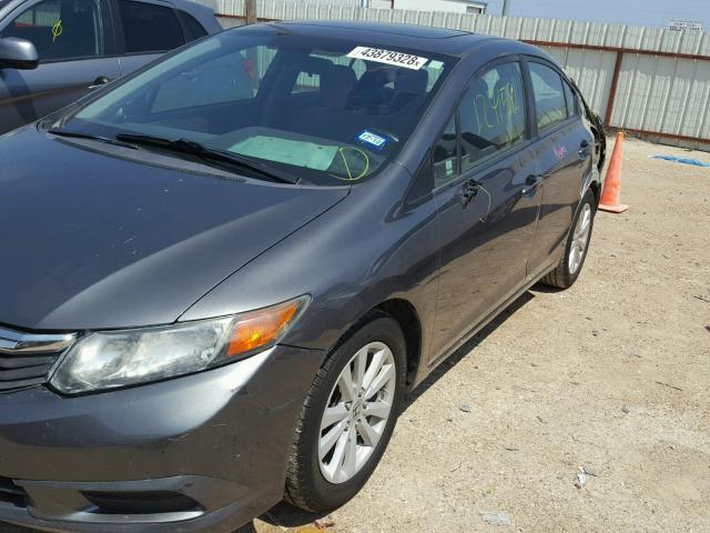 19XFB2F95CE023680 - 2012 HONDA CIVIC EXL GRAY photo 9