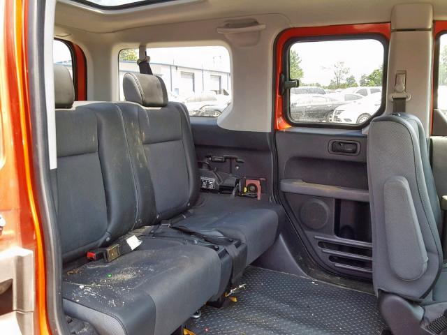 5J6YH28503L036890 - 2003 HONDA ELEMENT EX ORANGE photo 6