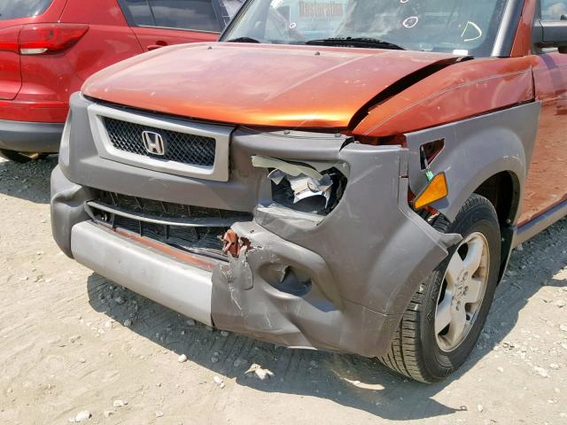 5J6YH28503L036890 - 2003 HONDA ELEMENT EX ORANGE photo 9