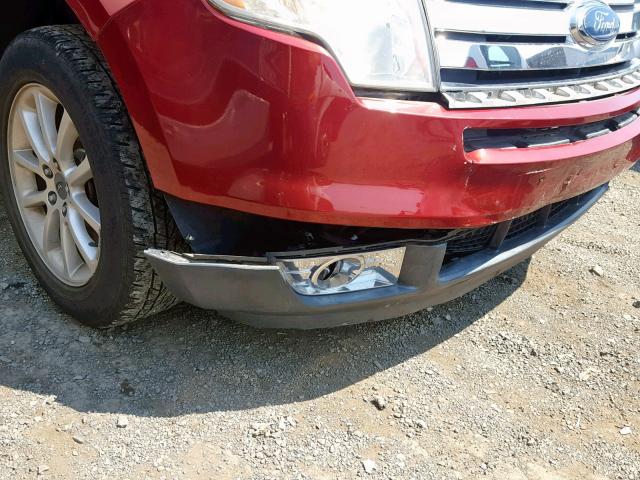 2FMDK38C89BB05405 - 2009 FORD EDGE SEL RED photo 9