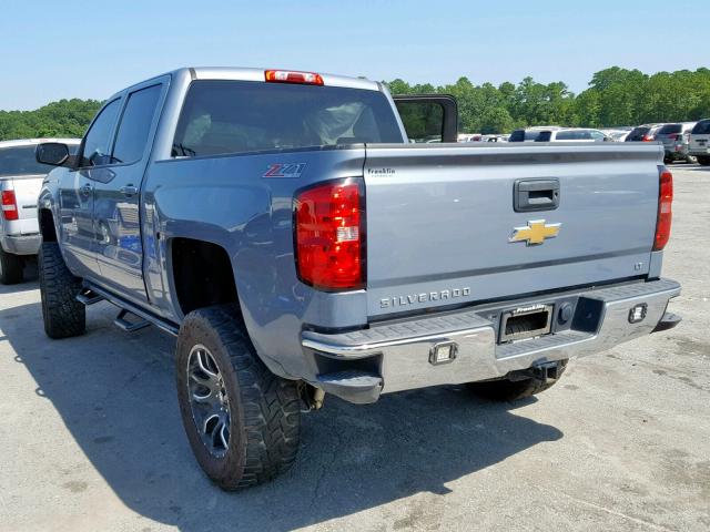 3GCUKREC3FG365263 - 2015 CHEVROLET SILVERADO BLUE photo 3