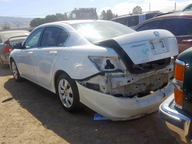 1HGCP2F88AA092277 - 2010 HONDA ACCORD EXL WHITE photo 3