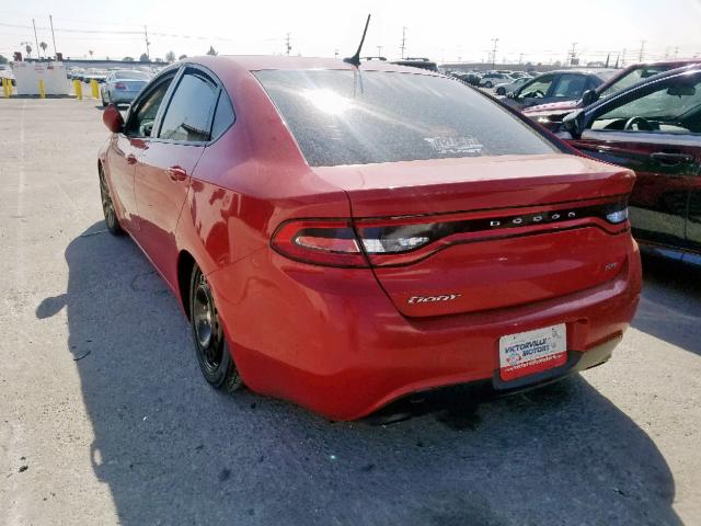 1C3CDFBA9DD323055 - 2013 DODGE DART SXT RED photo 3