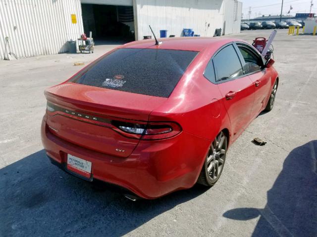 1C3CDFBA9DD323055 - 2013 DODGE DART SXT RED photo 4