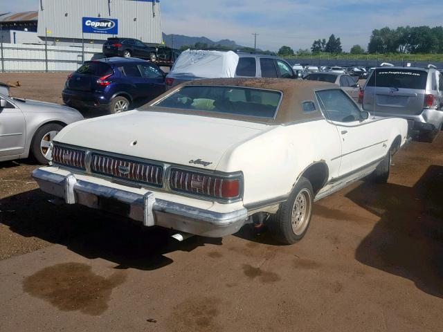 4A93H539026 - 1974 MERCURY COUGAR WHITE photo 4