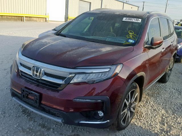 5FNYF6H05KB072177 - 2019 HONDA PILOT ELIT MAROON photo 2