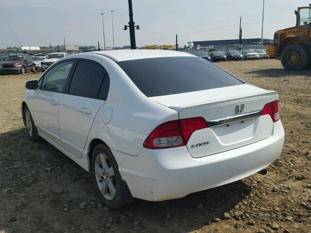 2HGFA1E02AH005477 - 2010 HONDA CIVIC EXL WHITE photo 3