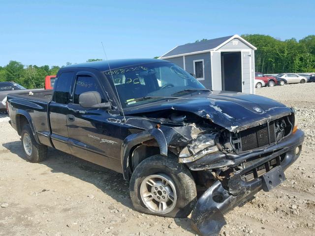 1B7GG22X9YS581692 - 2000 DODGE DAKOTA BLACK photo 1