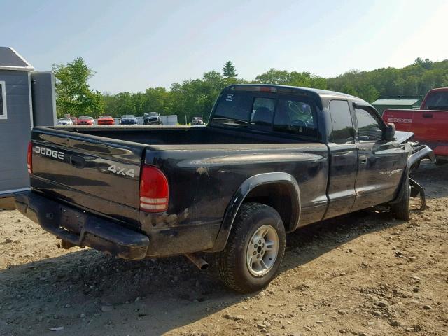 1B7GG22X9YS581692 - 2000 DODGE DAKOTA BLACK photo 4