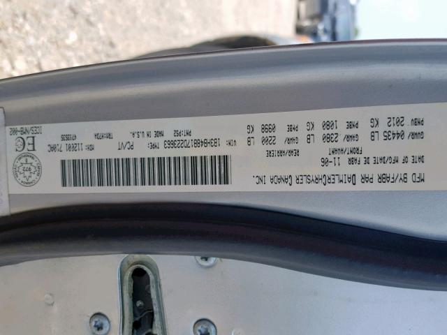 1B3HB48B17D223663 - 2007 DODGE CALIBER SX GRAY photo 10