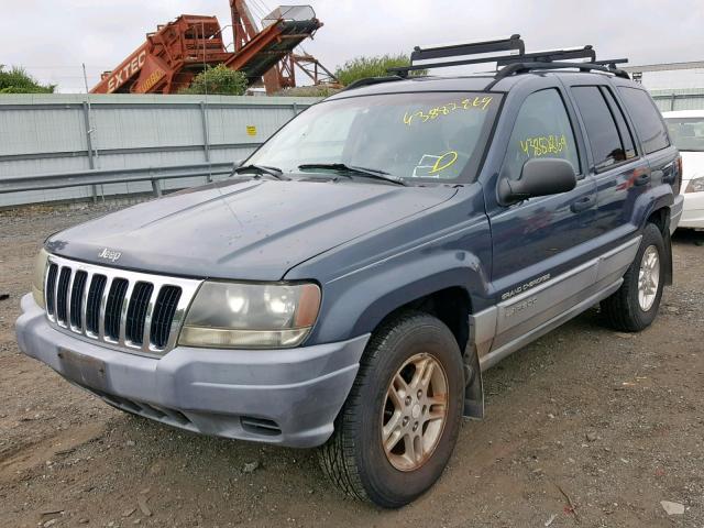 1J4GW48S52C312918 - 2002 JEEP GRAND CHER BLUE photo 2