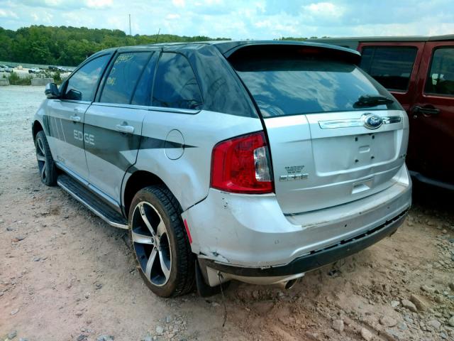 2FMDK4KC9DBA04638 - 2013 FORD EDGE LIMIT SILVER photo 3