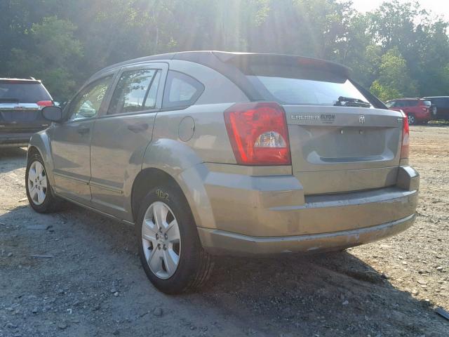 1B3HB48B07D239157 - 2007 DODGE CALIBER SX GOLD photo 3