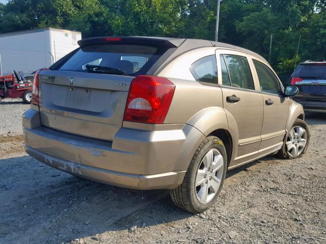 1B3HB48B07D239157 - 2007 DODGE CALIBER SX GOLD photo 4