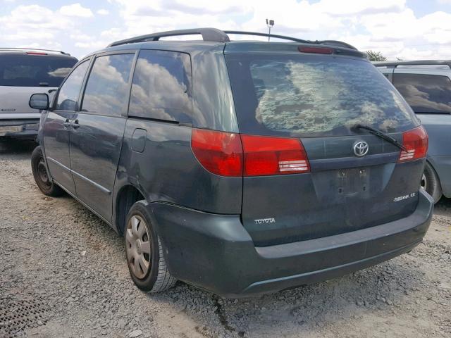 5TDZA23C55S288687 - 2005 TOYOTA SIENNA CE GREEN photo 3