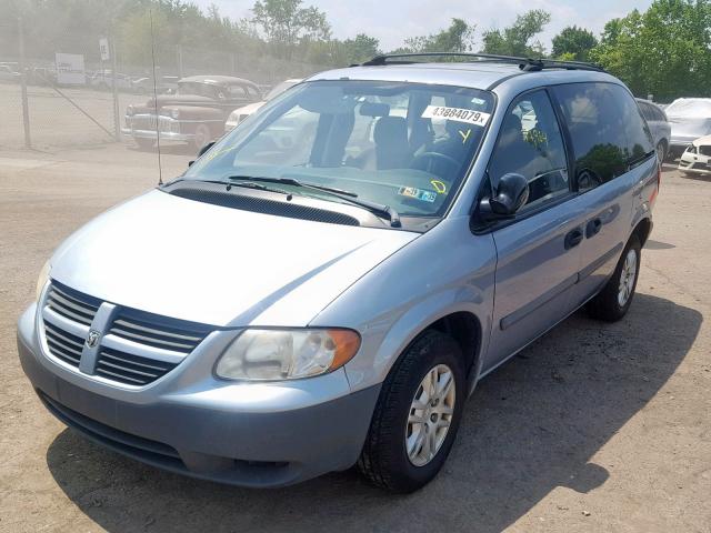 1D4GP25R56B614457 - 2006 DODGE CARAVAN SE BLUE photo 2