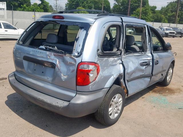 1D4GP25R56B614457 - 2006 DODGE CARAVAN SE BLUE photo 4