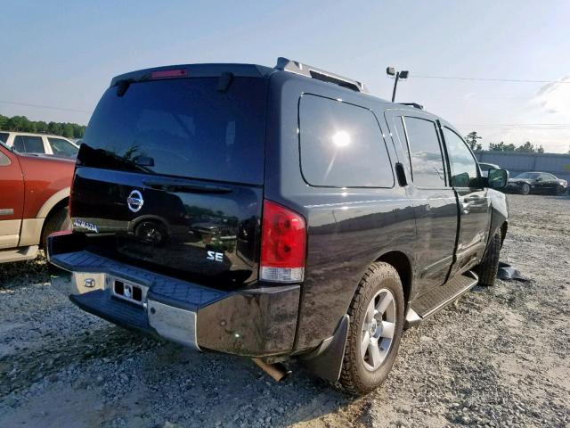 5N1AA08A26N720549 - 2006 NISSAN ARMADA SE BLACK photo 4